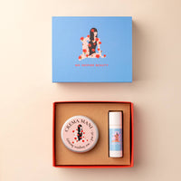 Estuche crema de manos + bálsamo labial "Beso de frutas"